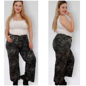 Pantalón Baggy Palazzo Gabardina Rígido - Miniatura 3