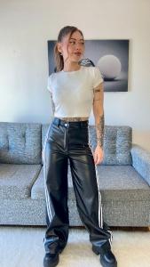 Wide Leg con Franja