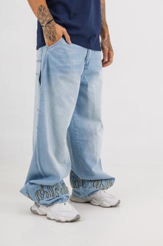 Jeans Bagi Pants de Hombre Art Golden Flame