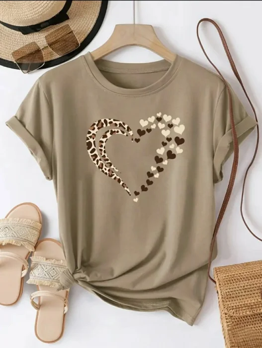 Remera Dama Corazón Print