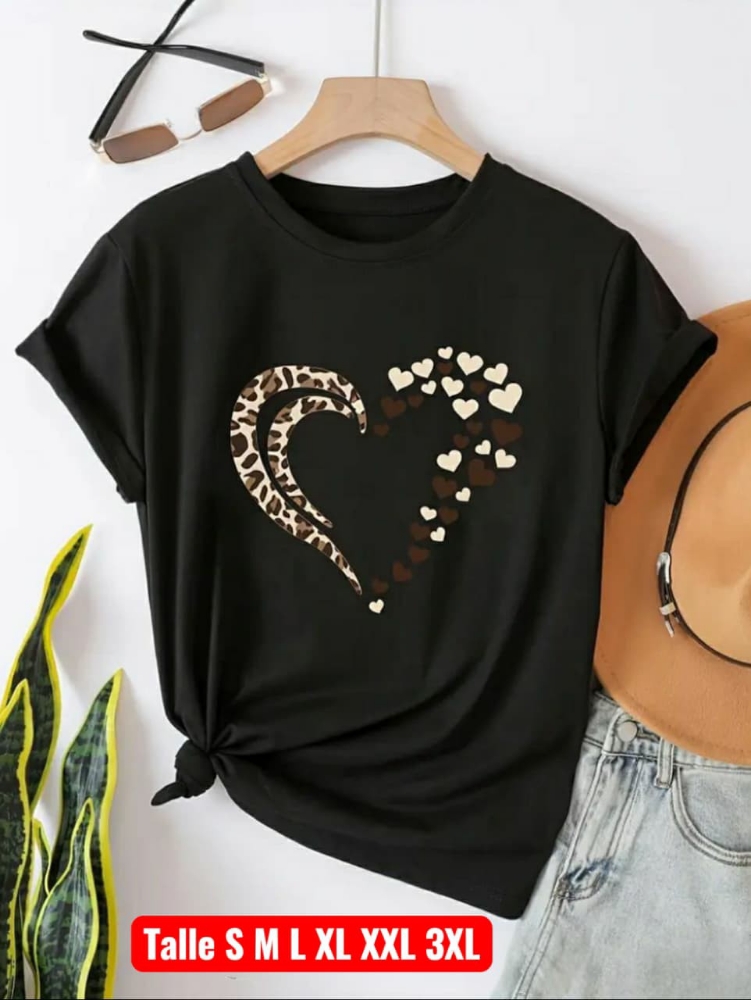 Remera Dama Corazón Print - Imagen 3