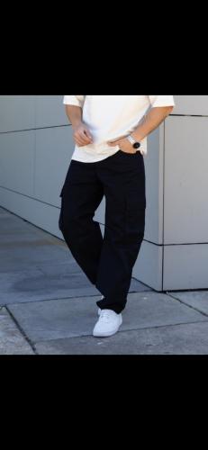 Baggy Cargo Color Negro - Miniatura 2