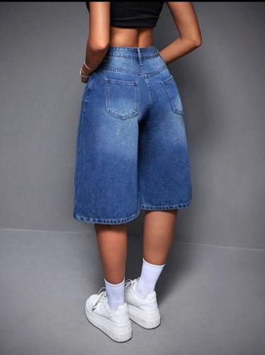 Bermuda Jean Baggy Mujer Pantalones Anchos Moda Pinterest  Promos Mayoristas Hotsale - Miniatura 2