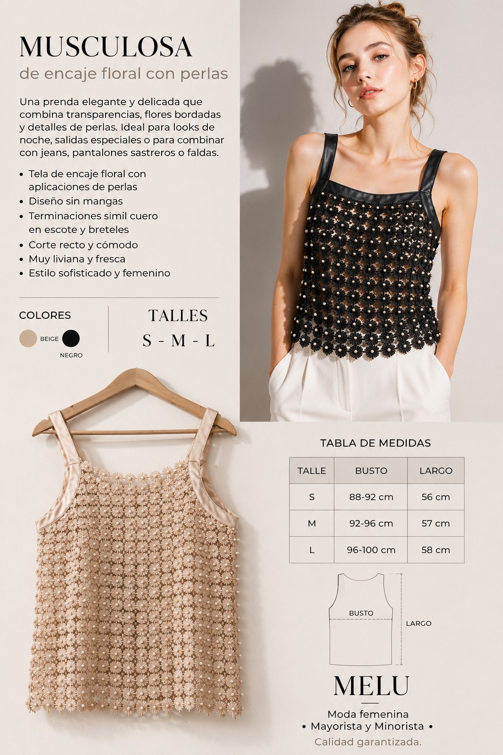 Musculosa con Perlas - Imagen 4