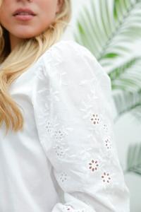 Camisa Poplin Combinado Manga Broderie - Miniatura 2