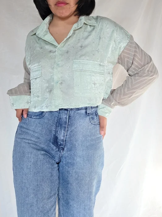 Camisa Mangas de Seda