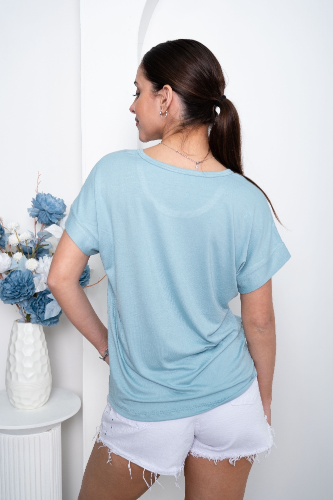 Remera Modal Viscosa ((brillo Combinado)) - Imagen 4