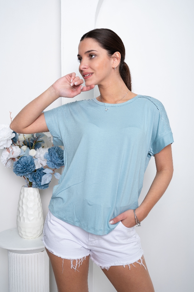 Remera Modal Viscosa ((brillo Combinado)) - Imagen 3