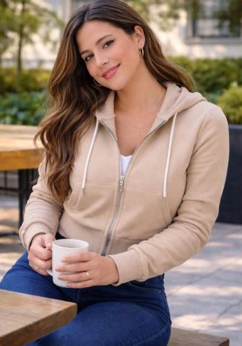 Campera Corta Frizado Algodón Peinado ( L  )