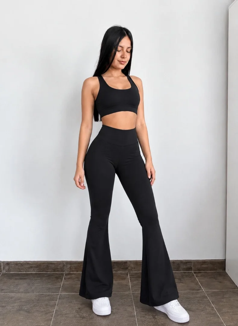 Calza Oxfor Laycra Reforzada Color Negro - Imagen 2