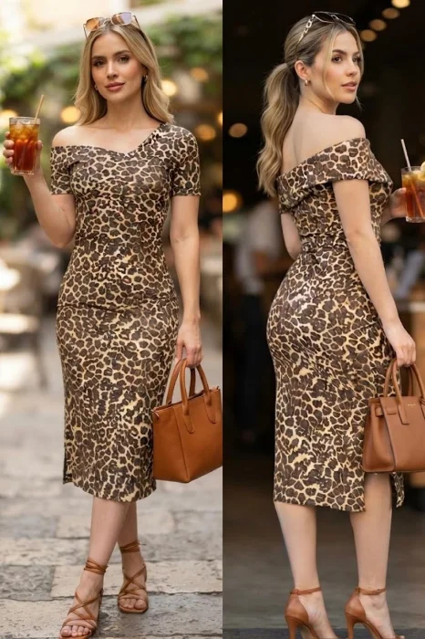 Vestido Manga Corta Print