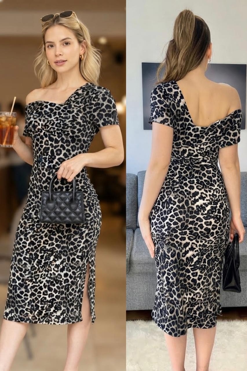 Vestido Manga Corta Print - Imagen 2