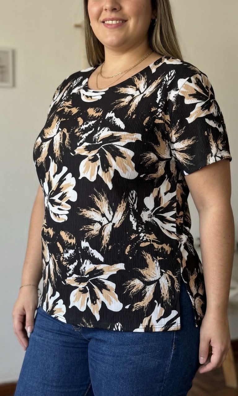 Remeras/ Blusas de Slinky Elastizado - Imagen 6