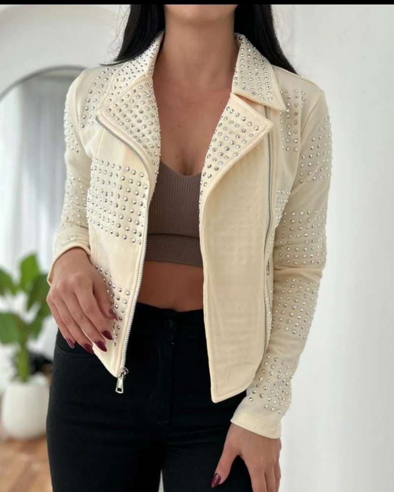 Camperas Strass/ Campera Bomber  Bordado 623 - Imagen 2