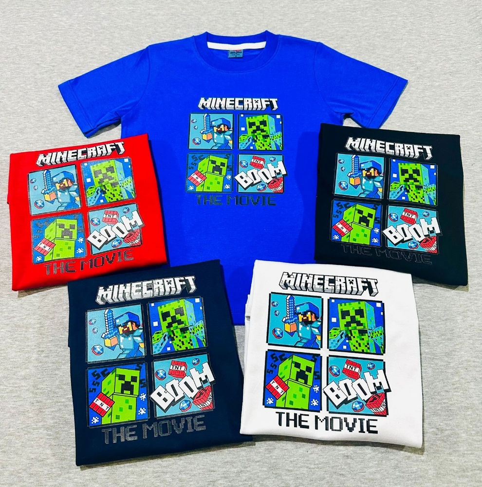 Remeras Minecraft Algodón Peinado Linea Premium - Imagen 2