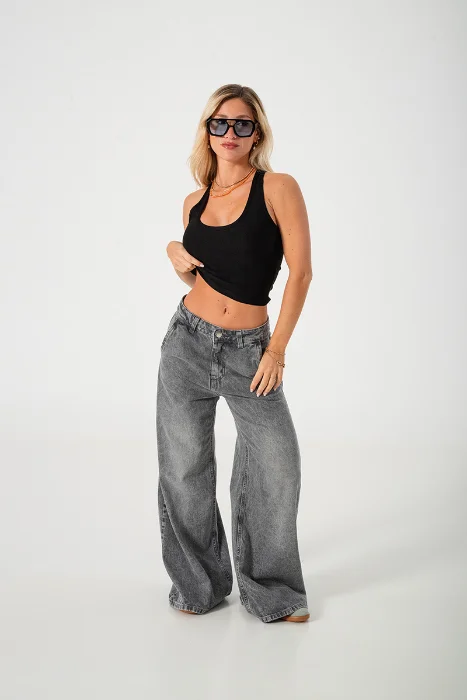 1290.11 Super Wide Leg Gris Nevado