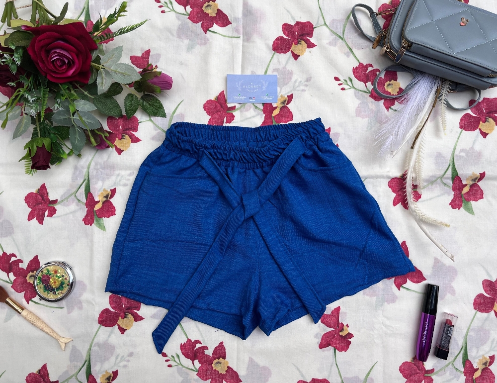 Short de Lino con Spandex Liso - Imagen 6