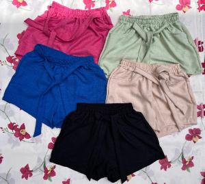 Short de Lino con Spandex Liso