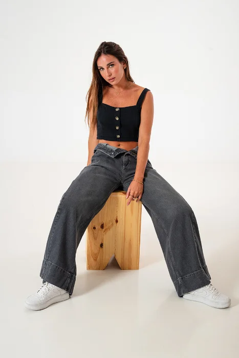 1290.17 Wide Leg Costura Lateral