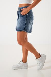 4074 Short Pollera Cintura Ancha - Miniatura 3
