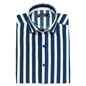 Camisa a Raya Elastizado Slim Fit Manga Larga - Miniatura 5