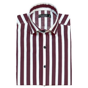 Camisa a Raya Elastizado Slim Fit Manga Larga - Miniatura 3