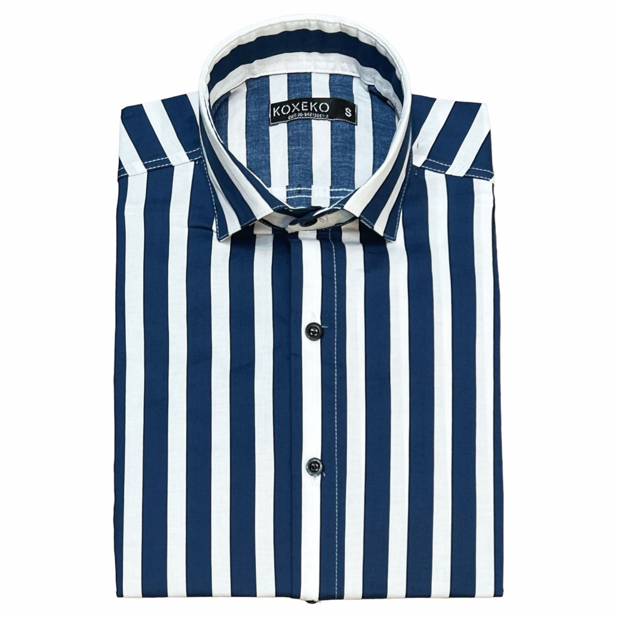 Camisa a Raya Elastizado Slim Fit Manga Larga - Imagen 2