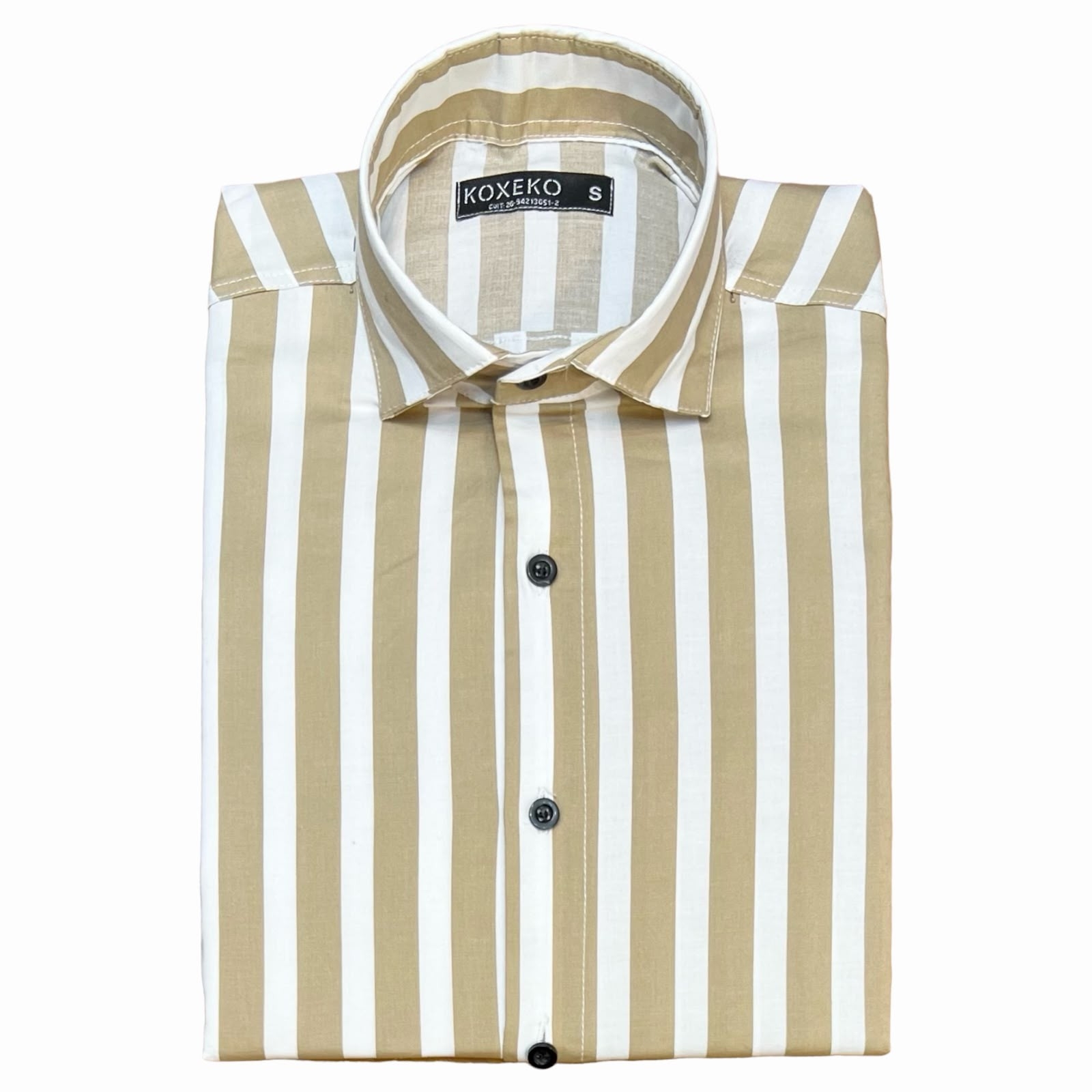 Camisa a Raya Elastizado Slim Fit Manga Larga - Imagen 4