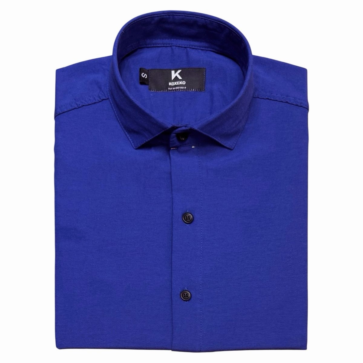 Camisa Liso Rigido Semi Entallada Manga Larga - Imagen 7