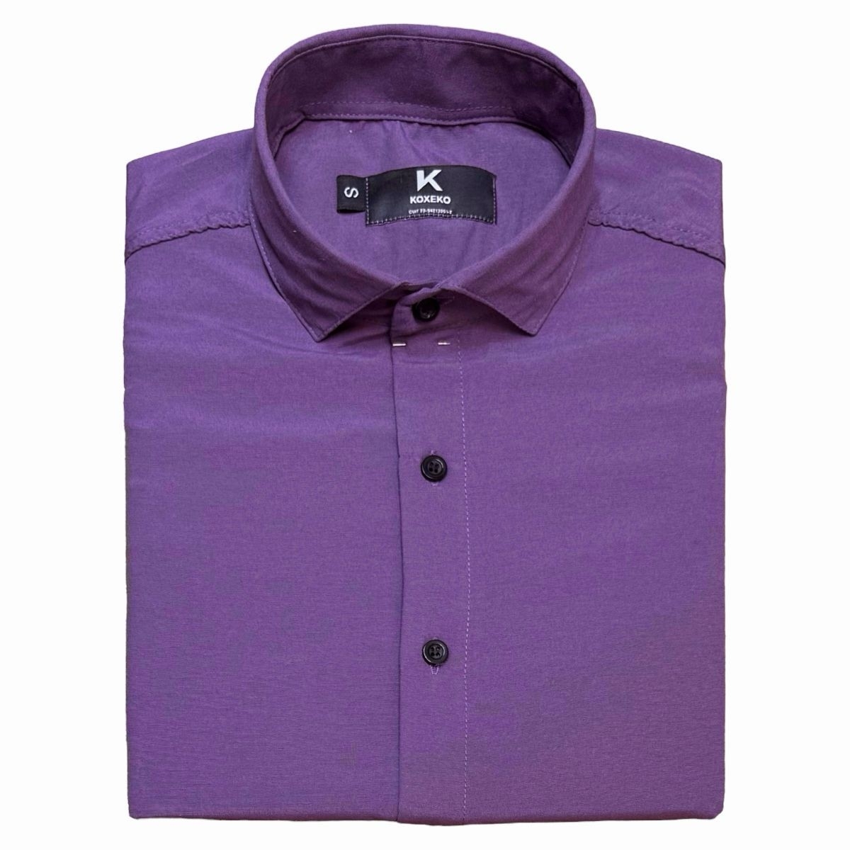 Camisa Liso Rigido Semi Entallada Manga Larga - Imagen 8