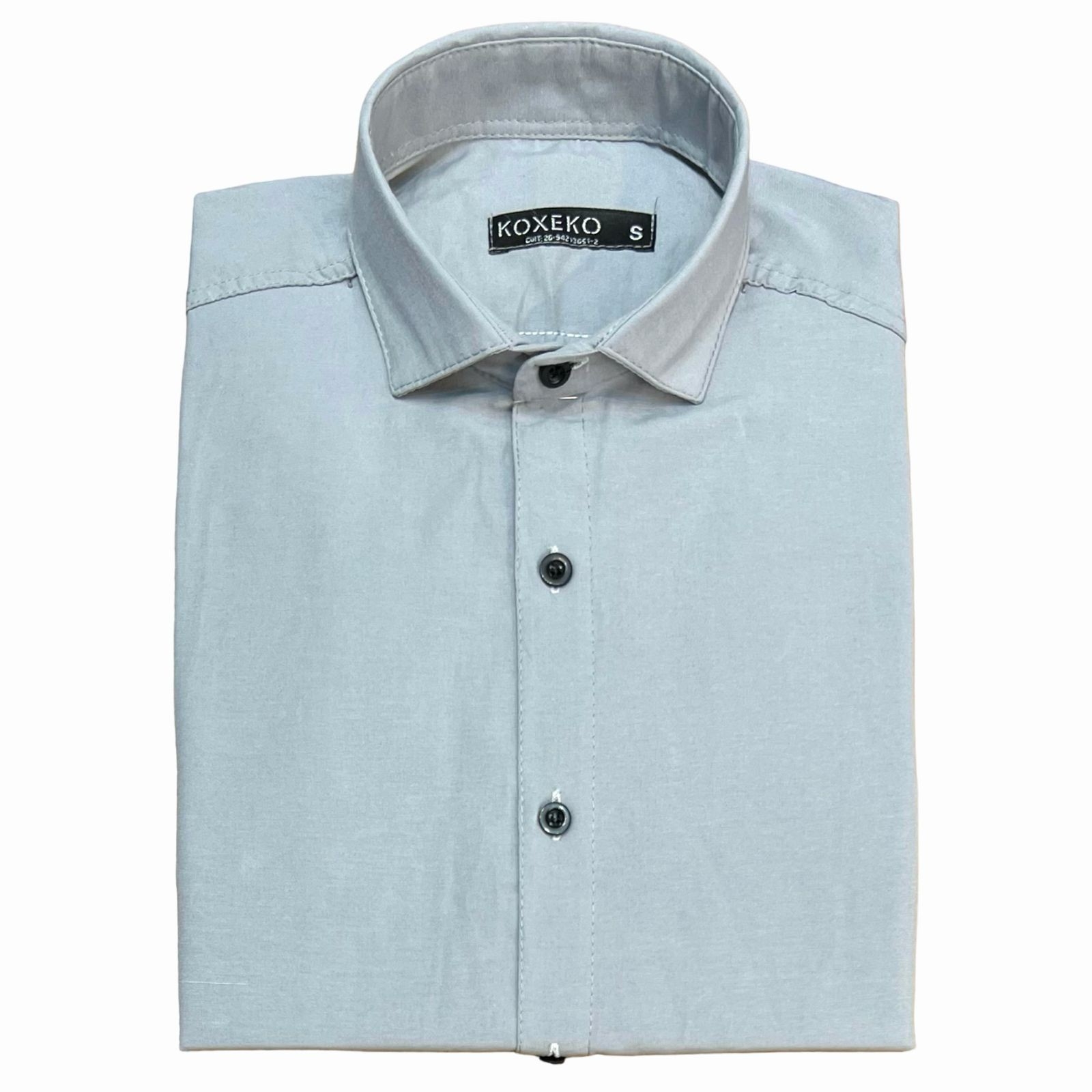 Camisa Liso Rigido Semi Entallada Manga Larga - Imagen 9