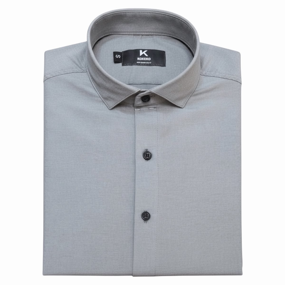 Camisa Liso Rigido Semi Entallada Manga Larga - Imagen 5