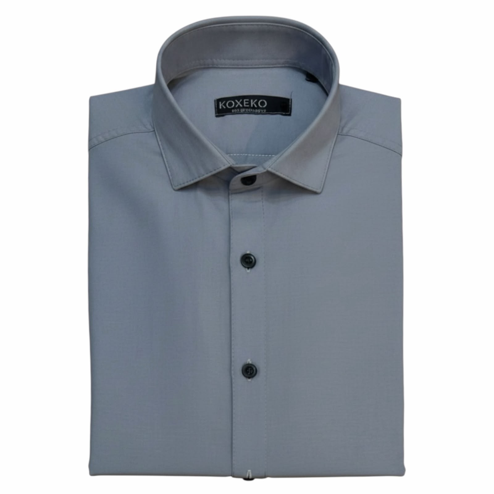 Camisa Liso Rigido Semi Entallada Manga Larga - Imagen 6