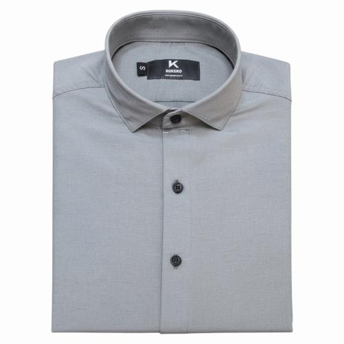 Camisa Liso Rigido Semi Entallada Manga Larga - Miniatura 3
