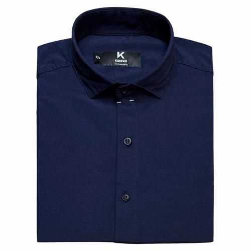 Camisa Liso Rigido Semi Entallada Manga Larga - Miniatura 2