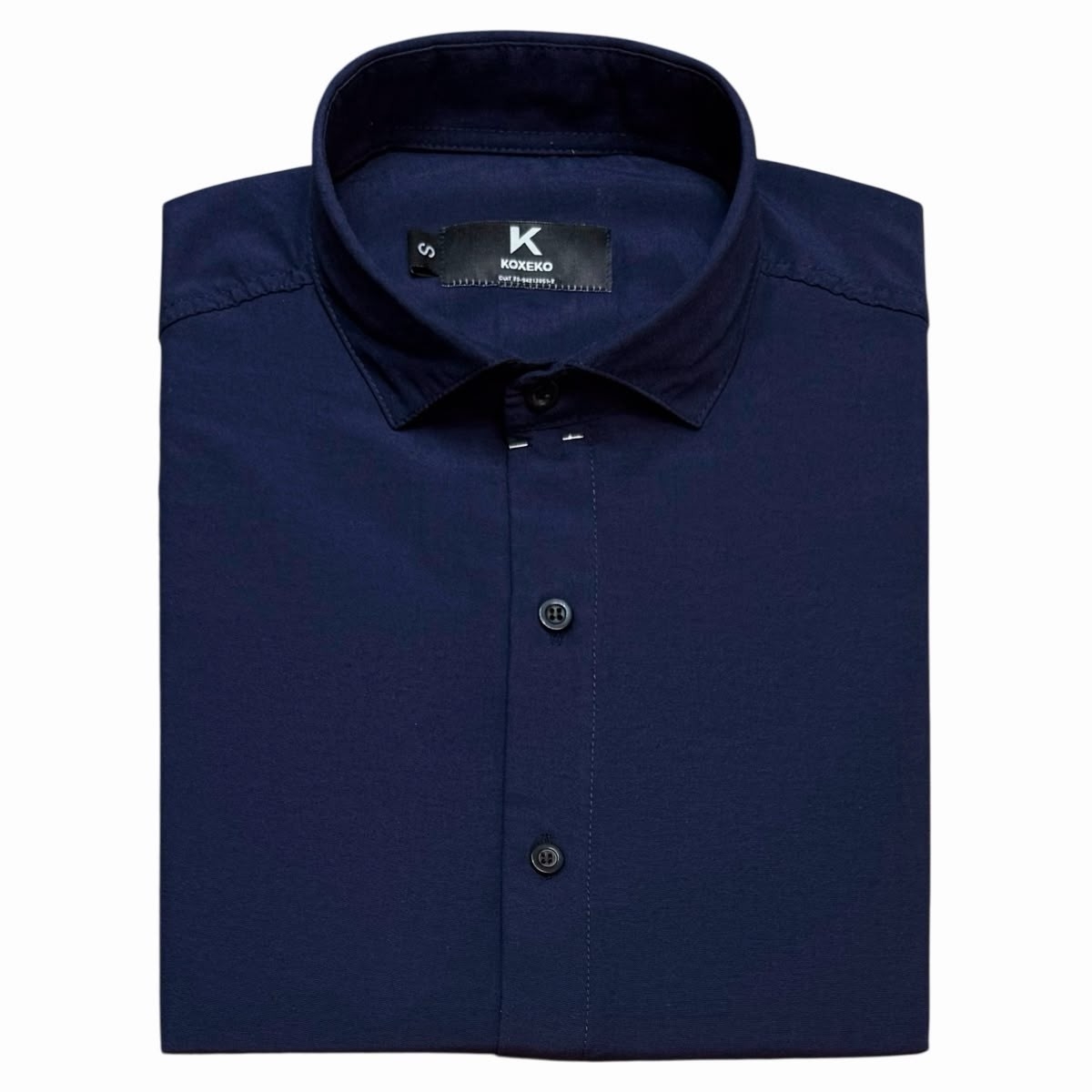 Camisa Liso Rigido Semi Entallada Manga Larga - Imagen 3