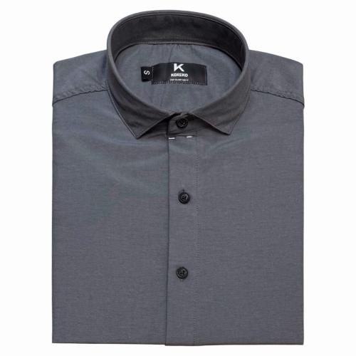 Camisa Liso Rigido Semi Entallada Manga Larga - Miniatura 6