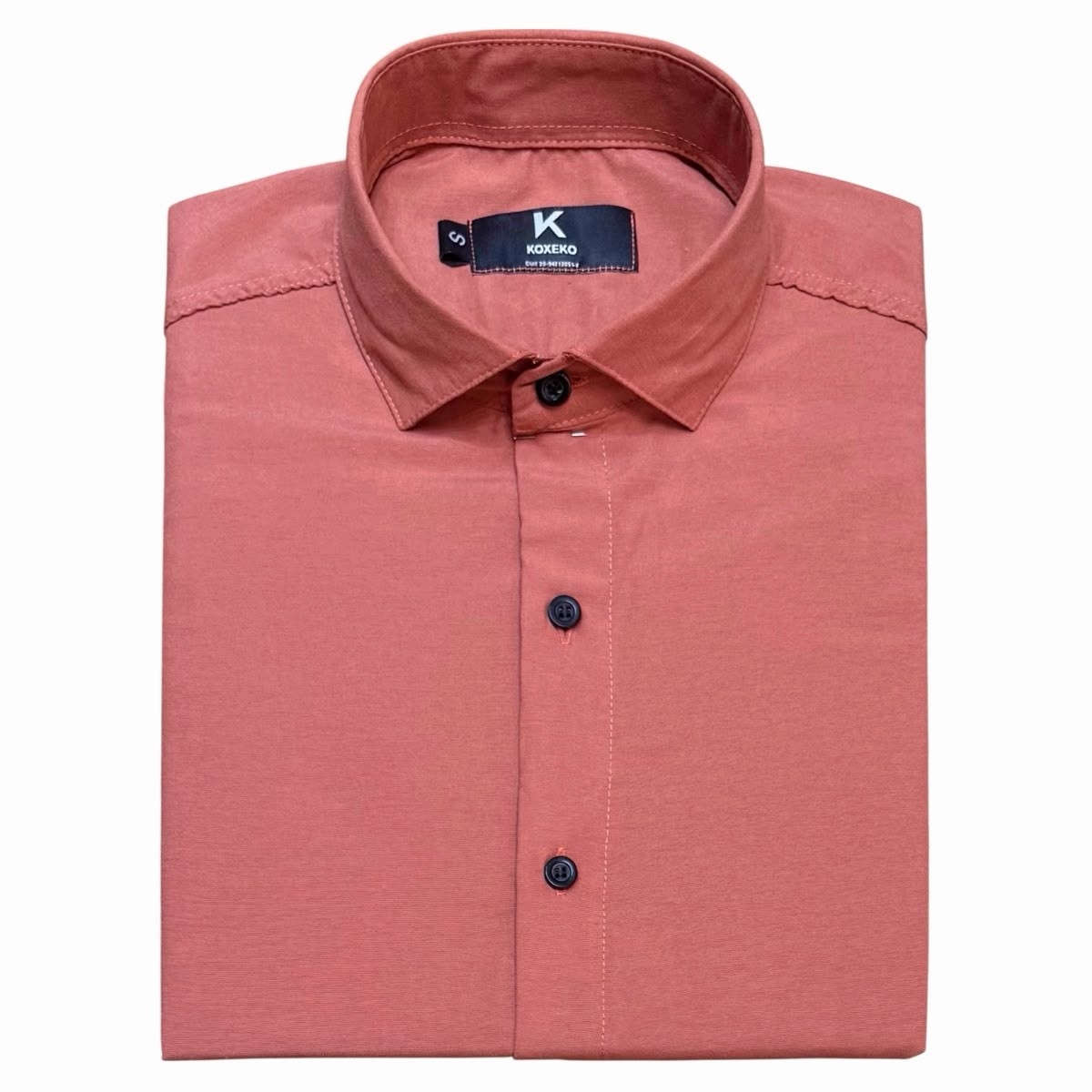 Camisa Liso Rigido Semi Entallada Manga Larga - Imagen 8