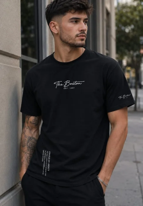 Remera de Hombre de Algodón Peinado