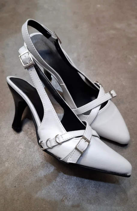 Zapatos Estileto  Slingback Blanco