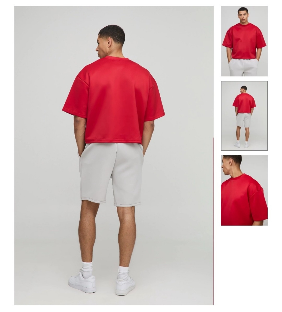 Boxy Fit Algodón Jersey Liso - Imagen 2