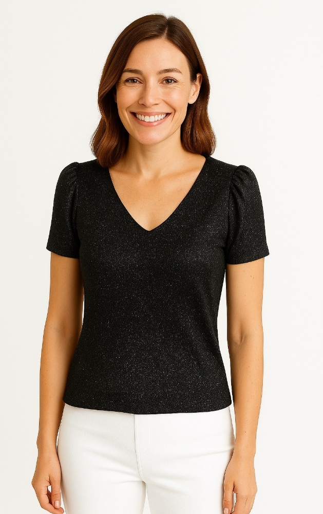 Blusa Glitter M/ Princesa - Imagen 2