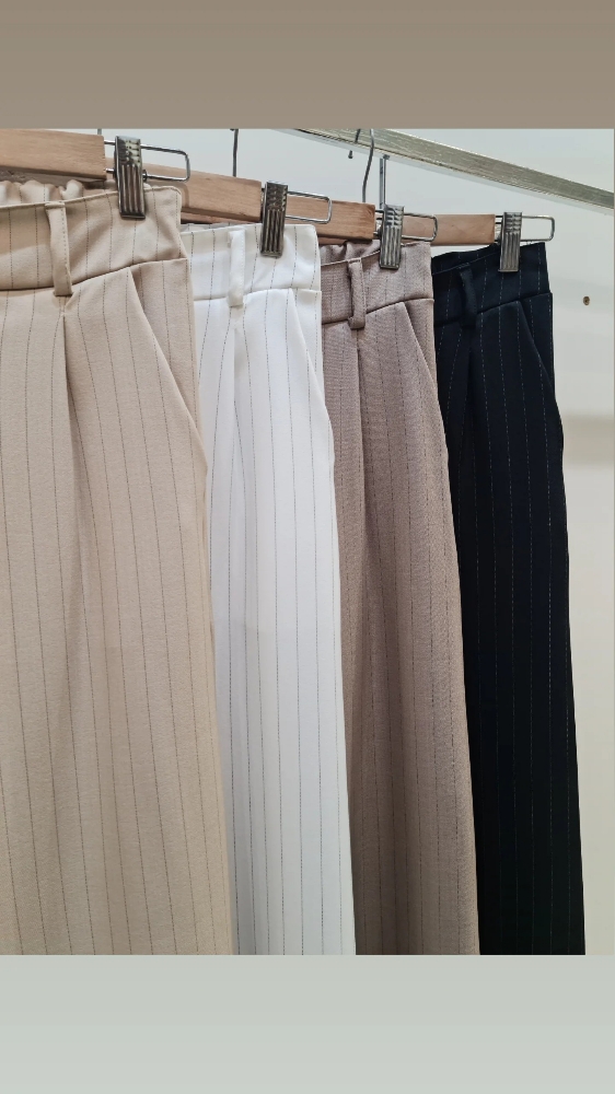 5086 Pant Sastrero Palazzo Rayado - Imagen 3