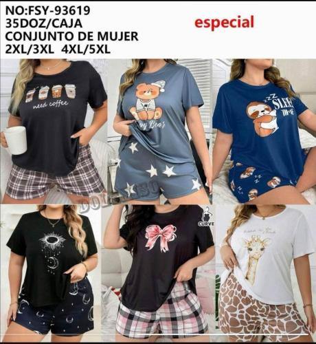 Pijama  Estampadas para  Dama Talle Especial