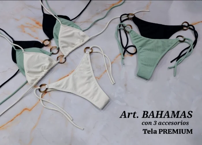 Bikinis Art Bahamas con 3 Accesorios Tela Premium