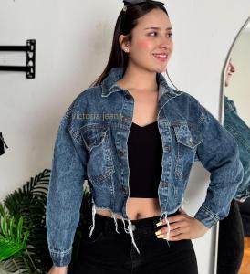 Campera  Rígido Corta Azul Arenado