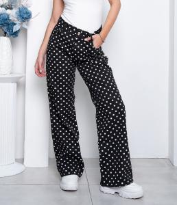 'art 311-6ngr' 36 al 46 Wide Leg Negro + Polka Dots Lunares Grandes "trend"