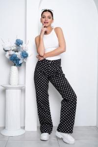 'art 311-6ngr' 36 al 46 Wide Leg Negro + Polka Dots Lunares Grandes "trend" - Miniatura 2