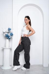 'art 311-6ngr' 36 al 46 Wide Leg Negro + Polka Dots Lunares Grandes "trend" - Miniatura 5