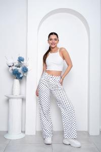 'art 311-6bla' 36 al 46 Wide Leg Blanco + Polka Dots Lunares Grandes "trend" - Miniatura 3
